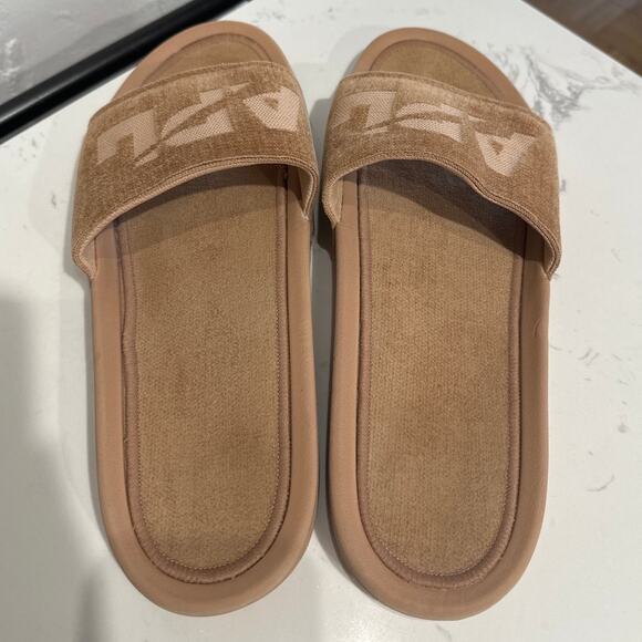 APL Men's Brown TechLoom Velvet Velour Slides, Size 12, Like New - Picture 3 of 5